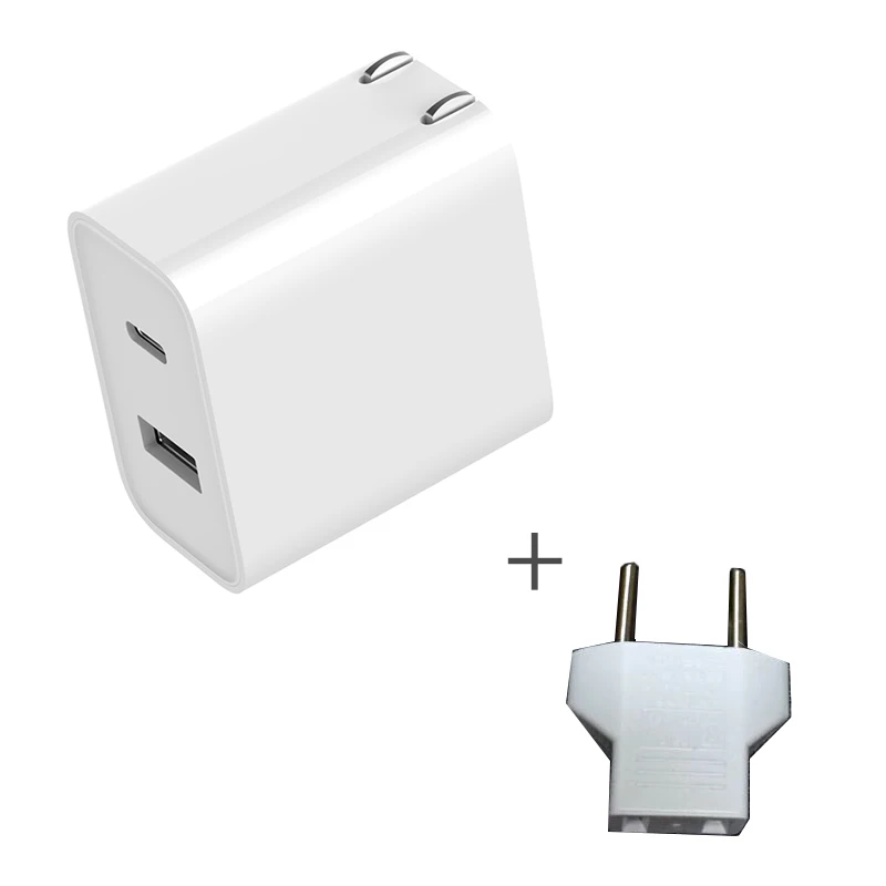 add EU adapter Оригинальное зарядное устройство USB Xiaomi 1A1C 30 Вт макс смарт-выход PD 2,0 QC 3,0 Быстрая зарядка type-C 5 В = 3A 9 В = 3A 15 В = 2A 12 В = 2,25 A type-A - Цвет: add EU adapter