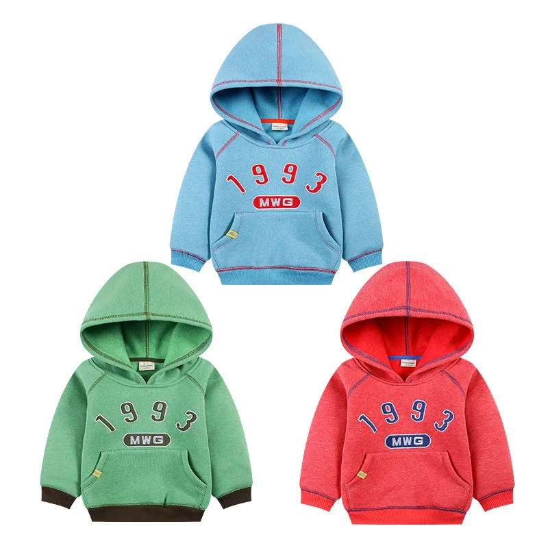 2017 осень-зима девочек и мальчиков толстовки дети с капюшоном хлопок кофты для
