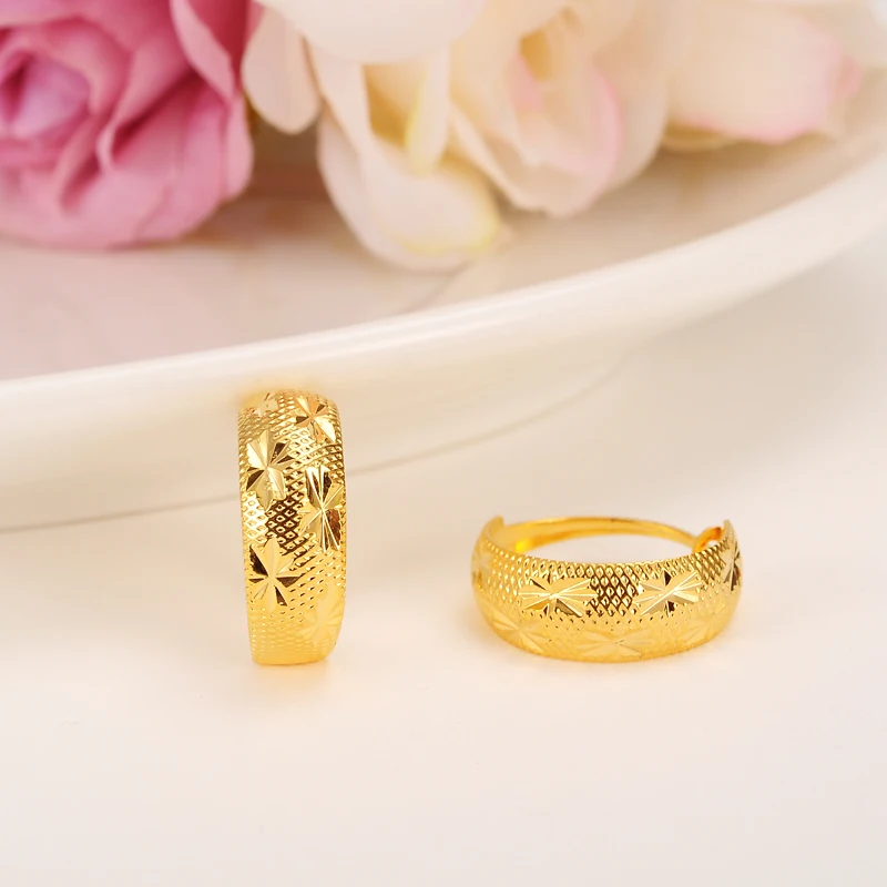 

2 pairs Gold EarringsAfrica Earrings For Women Gold Color Dubai Round Jewelry African Ethiopian Arab Middle East gift