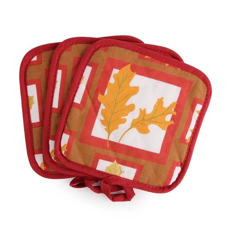 Термостойкие митенки для микроволновки с листьями духовки топ на выбор из хлопка