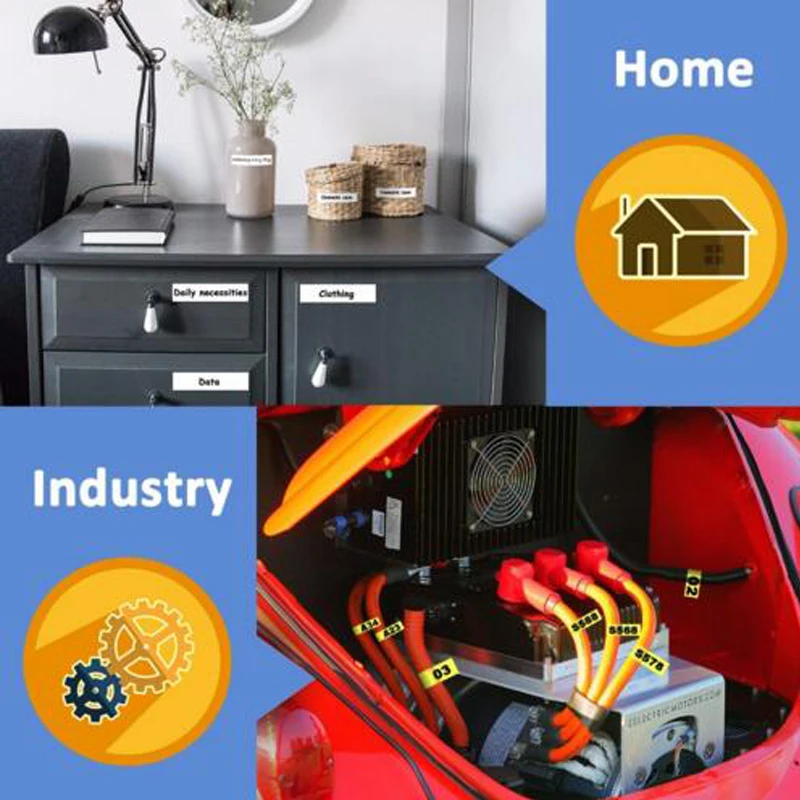 1 шт. DYMO 43611 6 мм * 7 м синий на прозрачном стандарте совместим с фотолентами