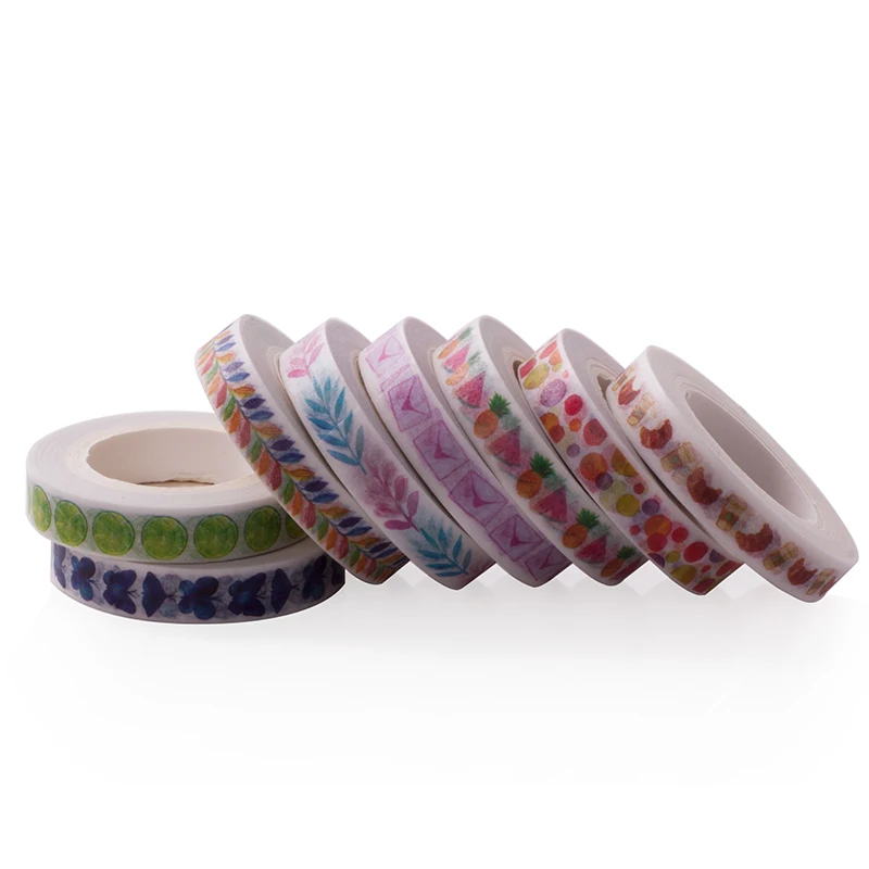 AAGU 1 шт. 8 мм * 10 м узкая арбузная ананас Васи Лента Скрапбукинг Маскировочная лента