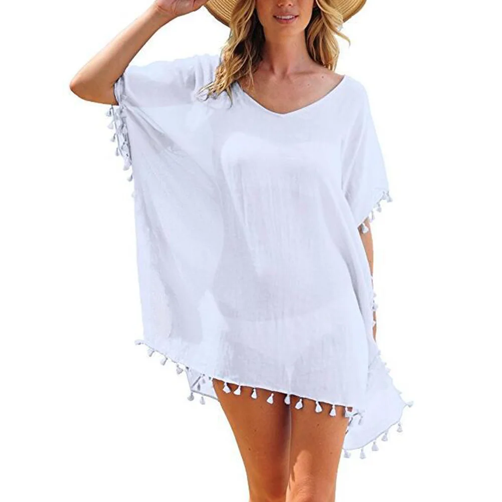 Women Fabala Holiday Swimwear Bikini Tassel Beachwear Cover Up |