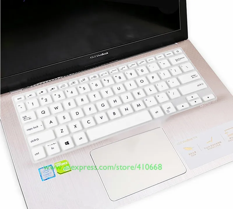 White Силиконовая защита для клавиатуры ноутбука кожного покрова для ASUS VivoBook S14 S430 S430U S430UA S430UN S430UF S430FN S430FA 14 дюймов - Цвет: White