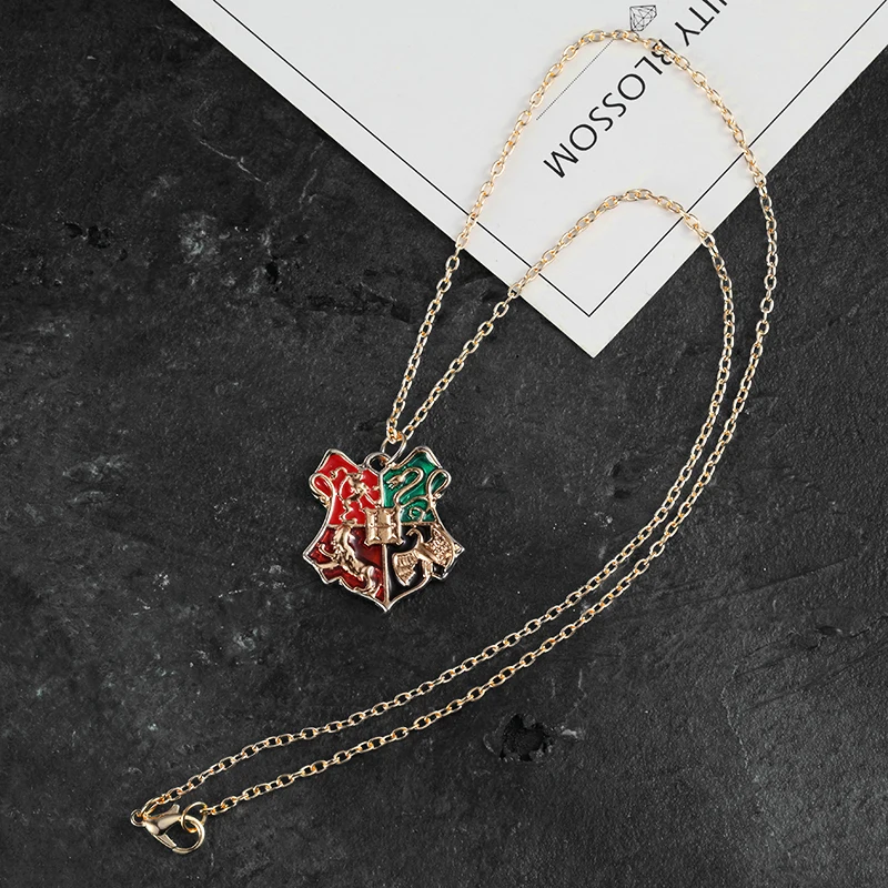 Мода очарование золотой Поттер Хогвартс школы кулон Цепочки и ожерелья Для