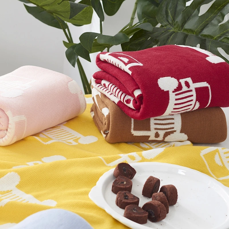 Детское одеяло для кровати вязаные пеленки новорожденных мягкие одеяла с