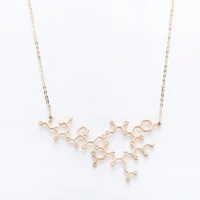 gold color oxytocin molecule necklace sciencechemistrymedical jewelry gift for momnew momdouladoctor pendant wholesale