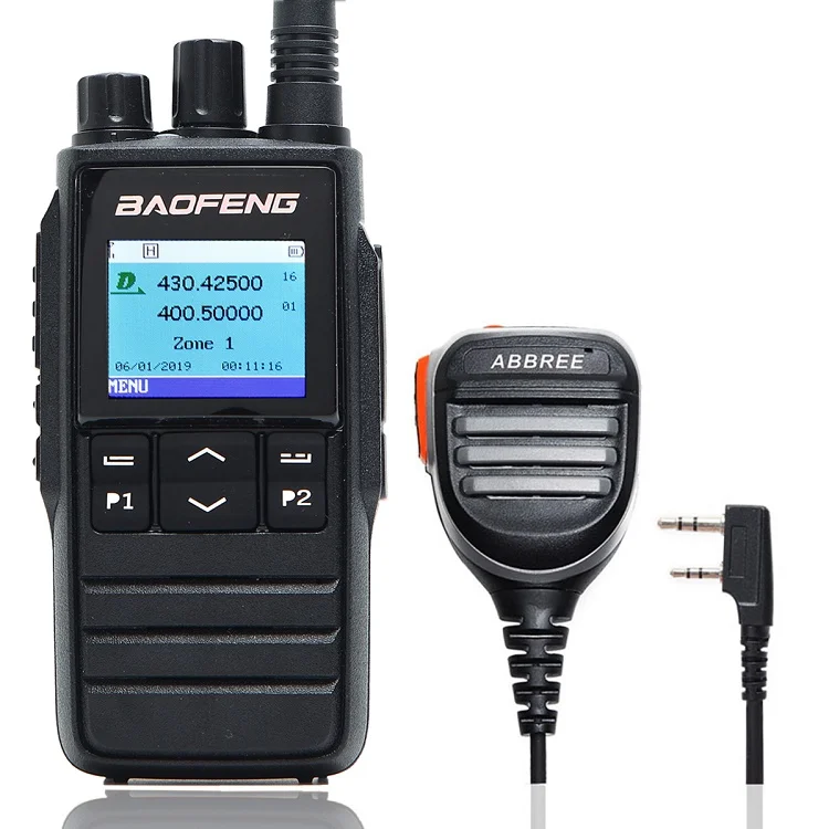 Baofeng DM-1703 цифровой иди и болтай Walkie Talkie “иди и уровня 1 и 2 Dual Band Dual Time slot DMR цифровой/аналоговый обновления DM-1801 DM-1701 1702 - Цвет: add speaker mic