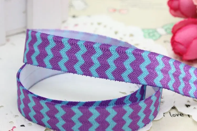 5/8 ''складная эластичная повязка на голову с шевроном и принтом FOE для волос