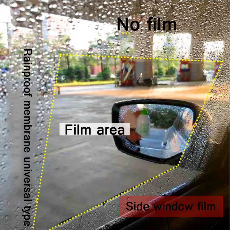 Автомобильное зеркало заднего вида непромокаемая пленка боковое окно HD