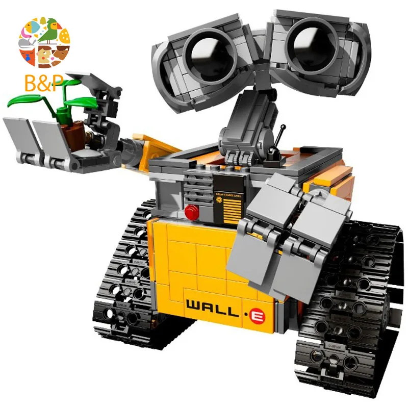 Новинка 16003 года серия Idea Robot WALL E Набор строительных комплектов Обучающие блоки