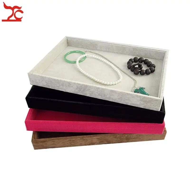 Розничная торговля высокое качество бархатные ювелирные витрины четыре цвета