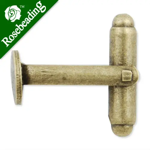 Античные бронзовые запонки для заготовки 8 мм опт 40 шт. в упаковке|blank pants|cufflinks