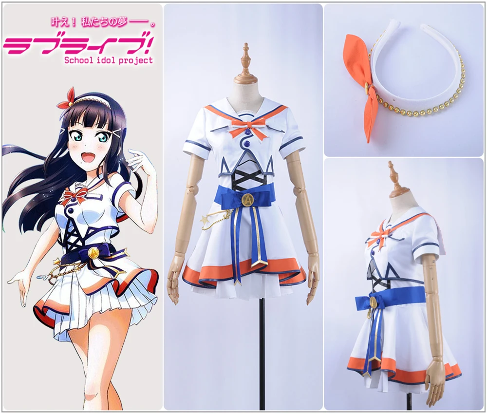 LoveLive! SunShine! Aqours Mijyuku 6 юбилей Kurosawa Dia Косплей Костюм пользовательская юбка для