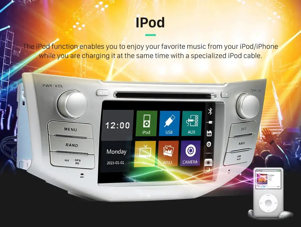 " автомобильный dvd-плеер с gps(опционально) CANBUS BT/tv, USB/SD, аудио Радио стерео, автомобильный мультимедийный головной убор для TOYOTA LEXUS RX330/RX350