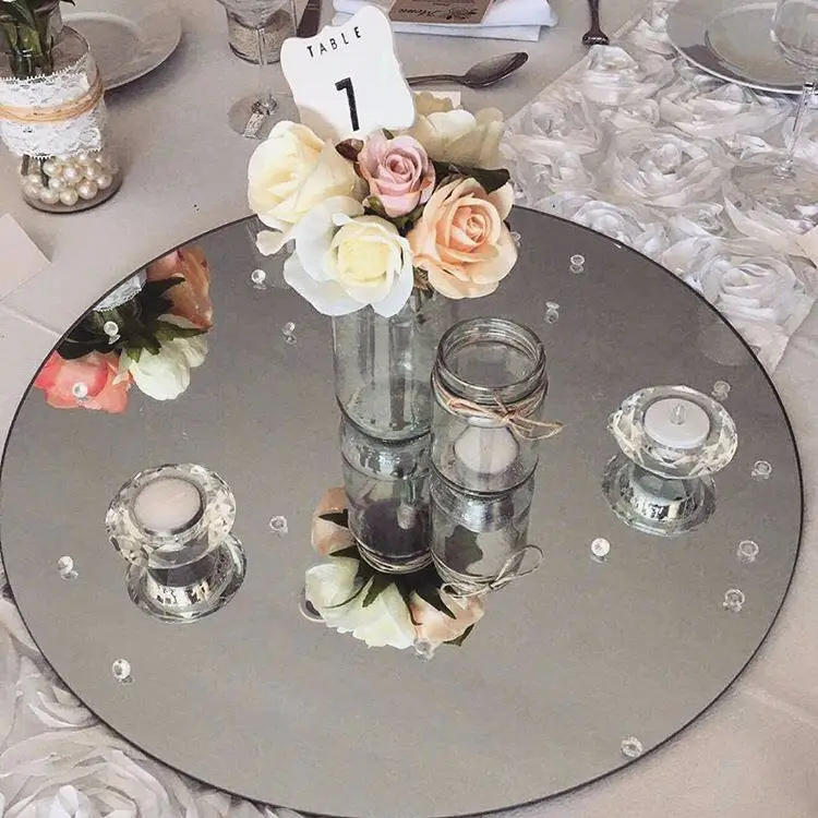 15 шт 30 см в диаметре/квадратный акриловые зеркала для свадебное украшение для стола или стене зеркальный Декор