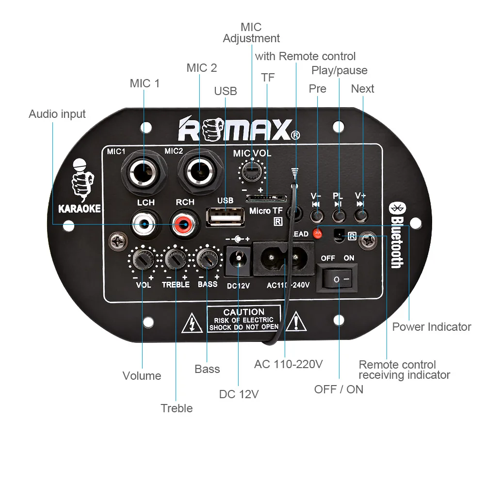 AIYIMA Bluetooth Сабвуфер Усилитель Аудио для платы микрофон усилитель мощности
