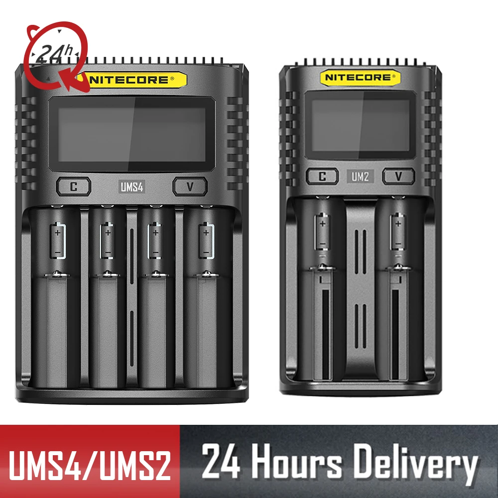 NITECORE UMS2 UMS4 интеллектуальное зарядное устройство USB выход 3A для LiFePO4 литий-ионный