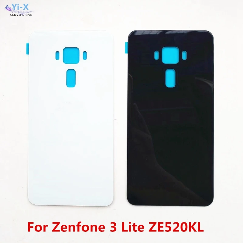 

New Rear Back Housing For Asus ZenFone 3 LITE ZE520KL Glass Back Cover Battery Door Z017D Z017DA Z017DB Replacement Parts