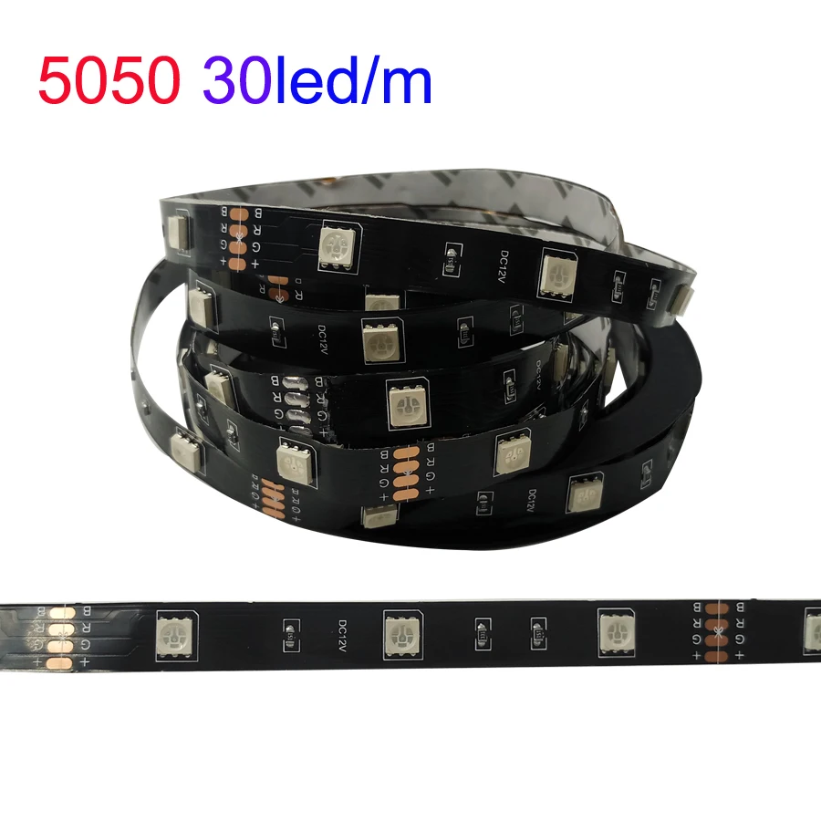 Светодиодный светильник RGB 5050 SMD 5 м 10 м RGB светильник IP20 светодиодный гибкий Скотч+ ИК пульт дистанционного управления+ светодиодный блок питания 12 В