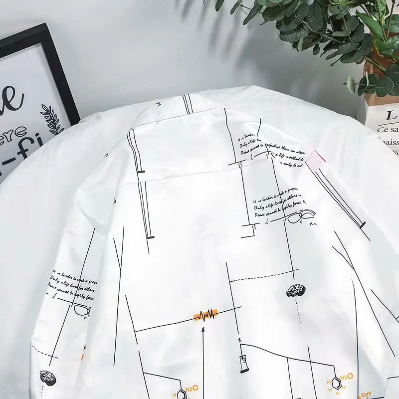 Повседневная мужская рубашка Camicia классная одежда с принтом клетчатая длинным