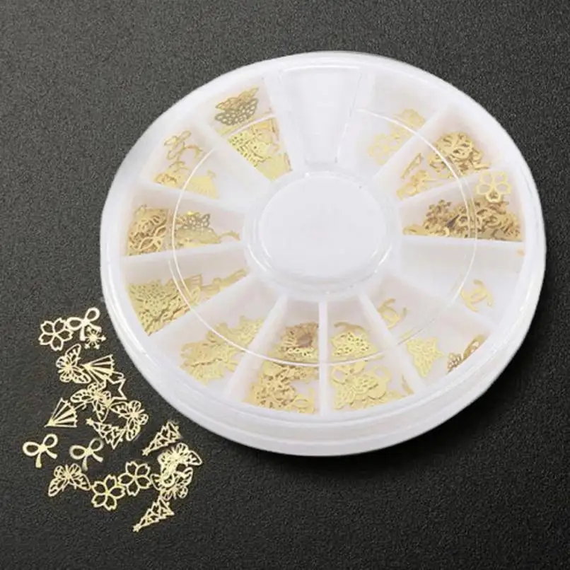 Золото/серебро цвет сплав Материал 3D золото наклейка наклейки Дизайн ногтей