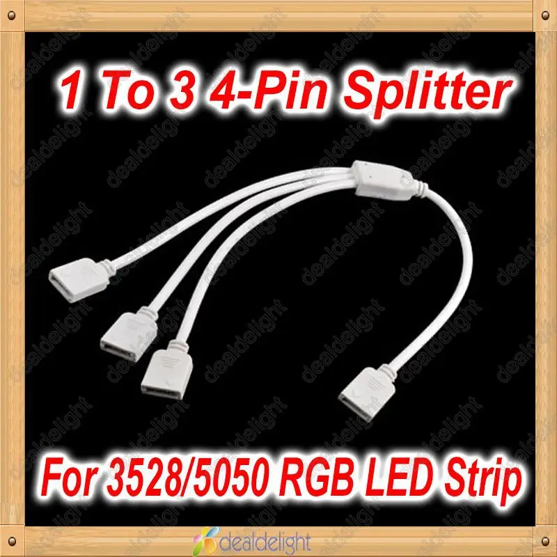 Бесплатная доставка! от 1 до 3 гнездовой к гнезду 4 контактный сплиттер кабели для