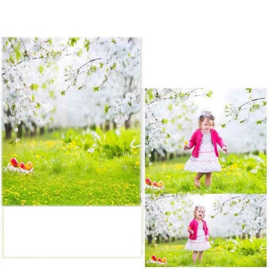 Willow Tree Green Grass Spring Easter Egg Background Vinyl cloth High quality Computer print children kids backdrop | Электроника