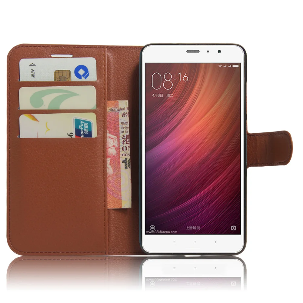 Чехол для Xiaomi Hongmi ( Redmi ) Note 4 чехол-бумажник с отделением карт чехлы узором Личи