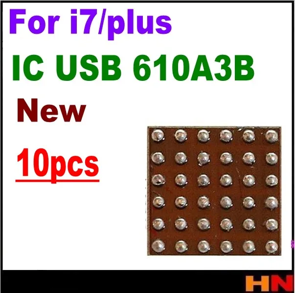 10 шт. 100% Новинка 610A3B 36-контактное Зарядное устройство USB Зарядка ic для iphone 7 plus |