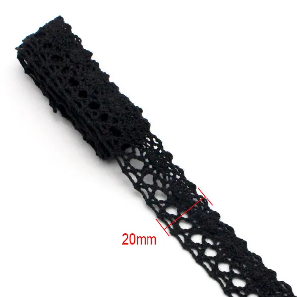 Style 4 20mm 2y Lucia Crafts 2 ярдов/партия Черная кружевная лента для самодельного украшения одежды аксессуары для волос вышитая кружевная лента N0202 - Цвет: Style 4 20mm 2y