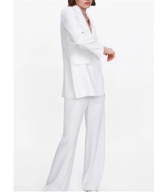 Женский брючный костюм большого размера двубортный Блейзер и брюки для работы