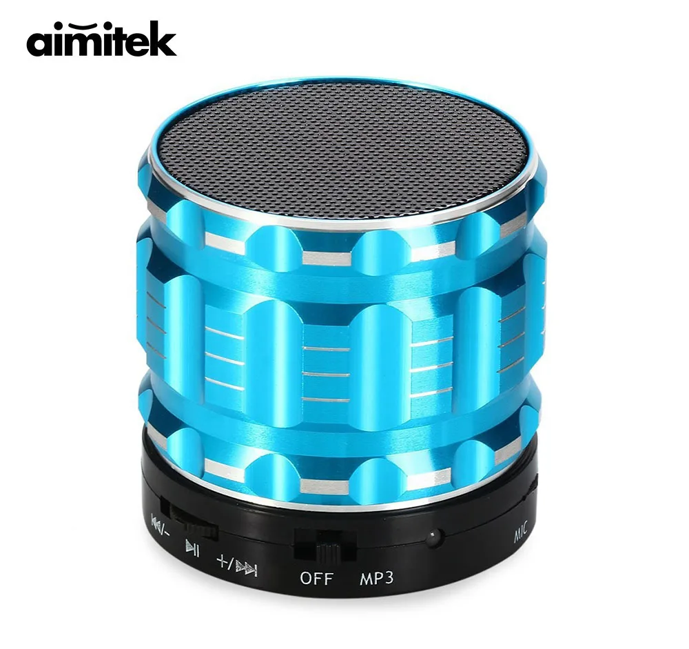 Aimitek S28 портативный металлический мини bluetooth динамик беспроводная стальная