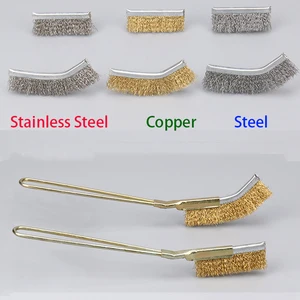 1 шт., вращающаяся щетка из нержавеющей стали, с прямой головкой