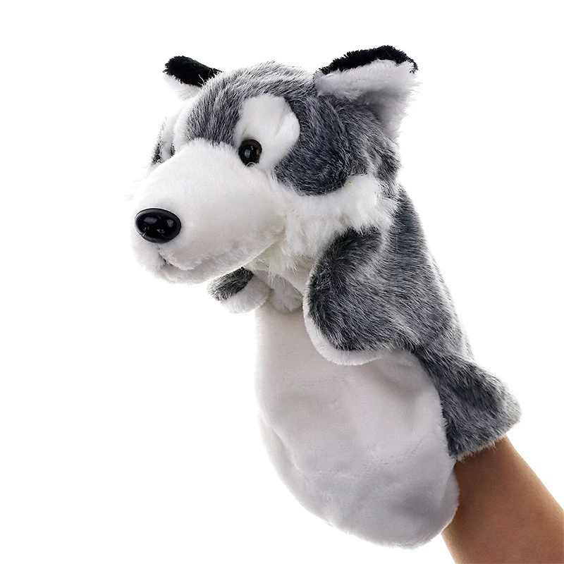 Ручной игрушечный волки мультфильм животное ручная кукла раннее образование