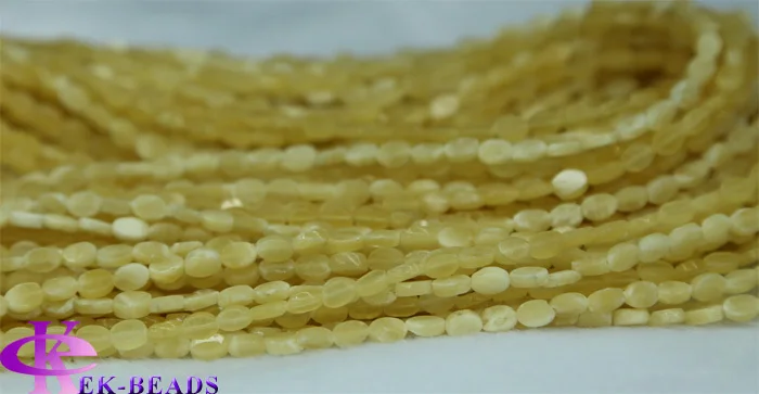 Оптовая продажа натуральный желтый медовый нефрит плоские овальные бусины