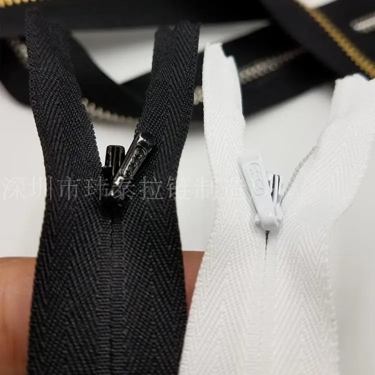 10 шт./лот 3# YKK ткань невидимых застежек-молний(20 см/50 см/60 см черный, белый цвет для платья юбка застежки-молнии для шитья