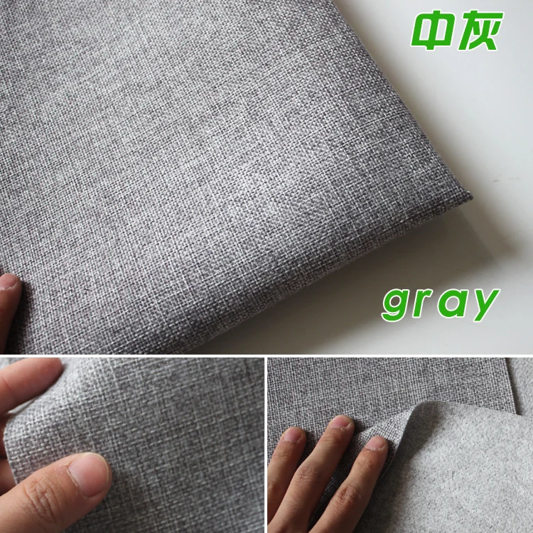 Серый с покрытием Linen Ткань диван Подушки fabirc DIY Craft Вышивание ткань открытый льна