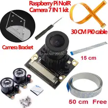 Raspberry Pi камера фокусное расстояние регулируемый инфракрасный ночного видения Noir модуль камеры для Raspberry Pi 3 Model B 4B zero w кронштейн 7в1