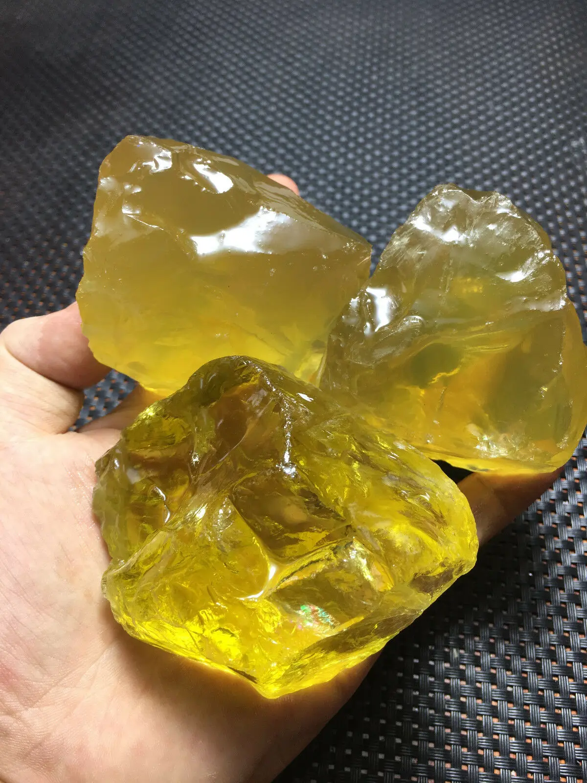 150 г красивый натуральный цитрин искусственный кристалл образец 3 шт.|Камни| |