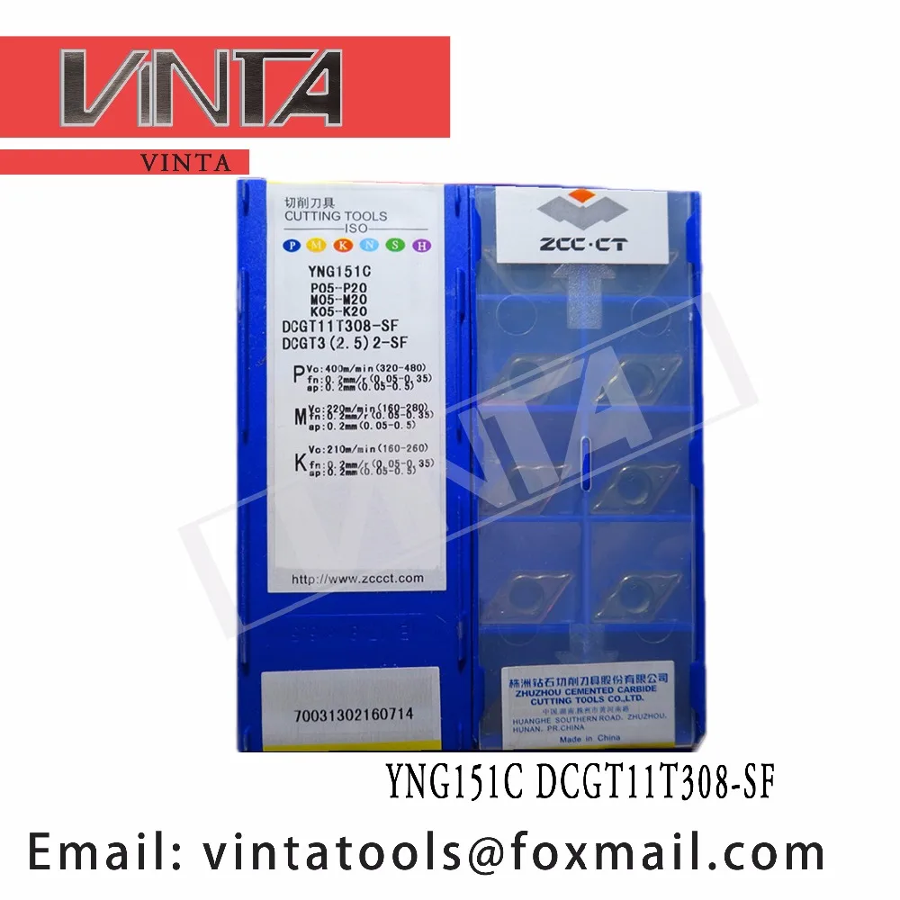 

high quality 10pcs/lots YNG151C DCGT11T308-SF cnc carbide turning insets