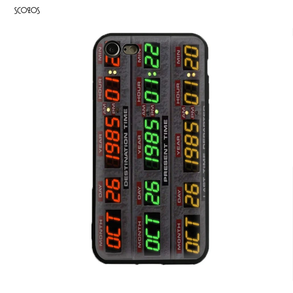 SCOZOS Time Circuits Back To The Furture Phone Case Soft Cover For Iphone 5 5S Se 6 7 8 6S Plus X Xr Xs Max |