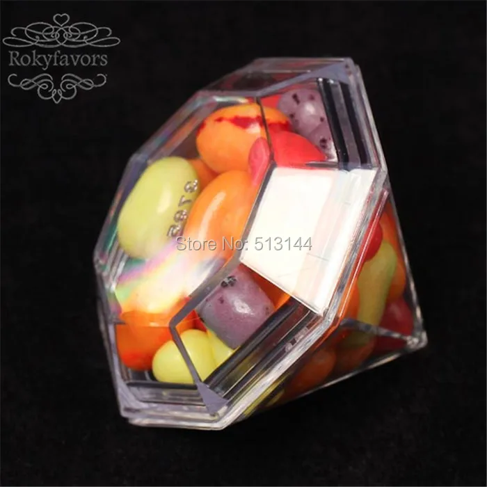 Прозрачные Пластиковые Алмазные коробки для конфет 12 шт. свадебные подарки