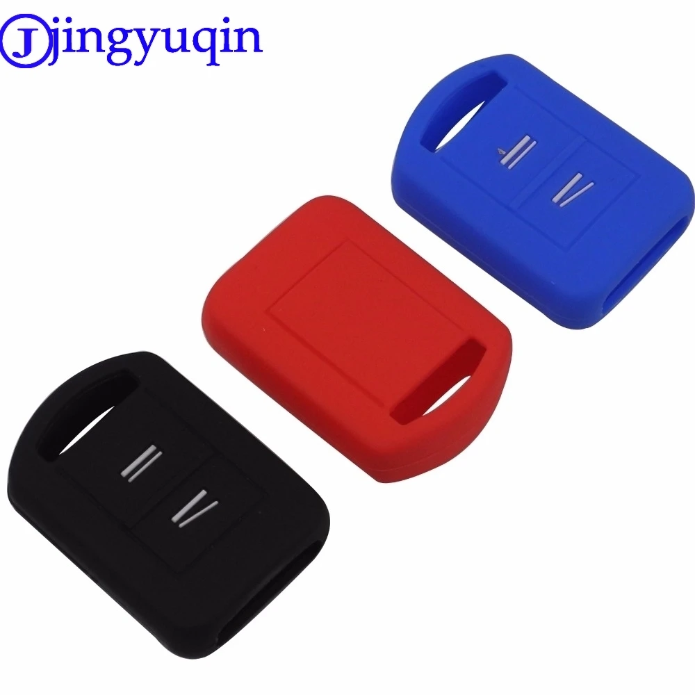 

jingyuqin 10ps 2 Buttons Remote Key Cover Case Silicone Fob For Vauxhall Opel Corsa Agila Meriva Combo Car-Styling