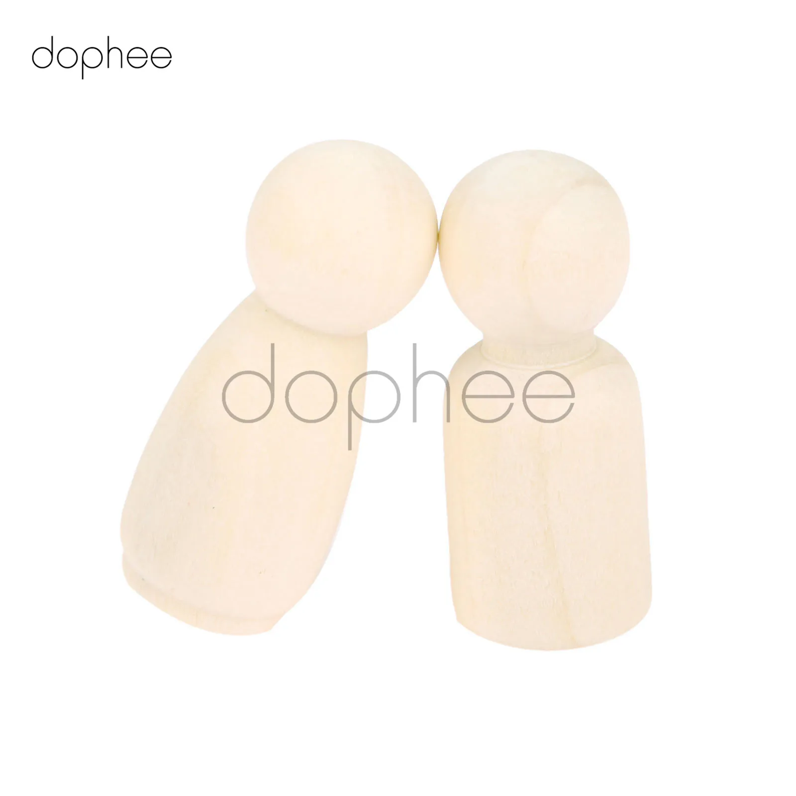 Dophee 100 шт. 35 мм мужские женские и деревянные колышки для кукол Неокрашенные