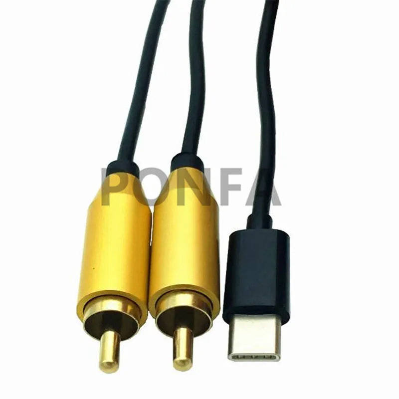 USB C RCA аудио кабель Type-C до 2 2rca Jack Type для iPhone Sumsung Xiaomi динамик домашний кинотеатр тв |
