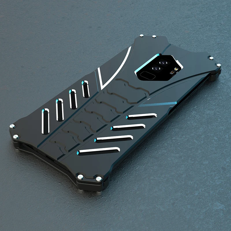 For Samsung Galaxy S9 Plus case R-JUST Shockproof metal aluminum stand cover for galaxy s8 s9 plus/note 8/s6 s7 edge plus |