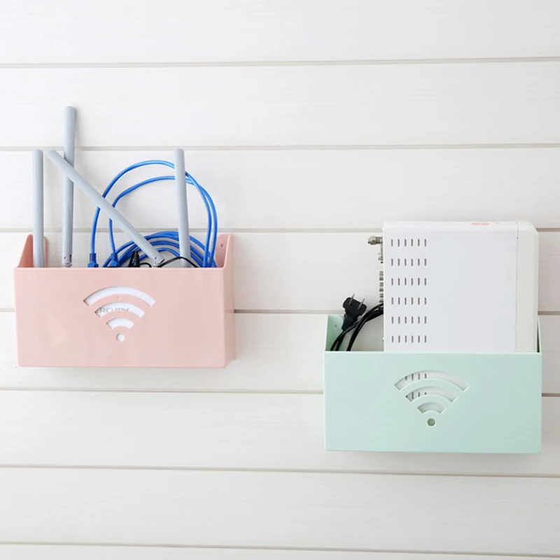 Многофункциональная полка беспроводная Wifi коробка маршрутизатора ПВХ настенная полка висячая штепсельная доска кронштейн коробка для хранения Ящики улыбка кошка шаблон