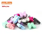 Держатель-цепочка для соски-пустышки в виде бабочки, 50 шт.