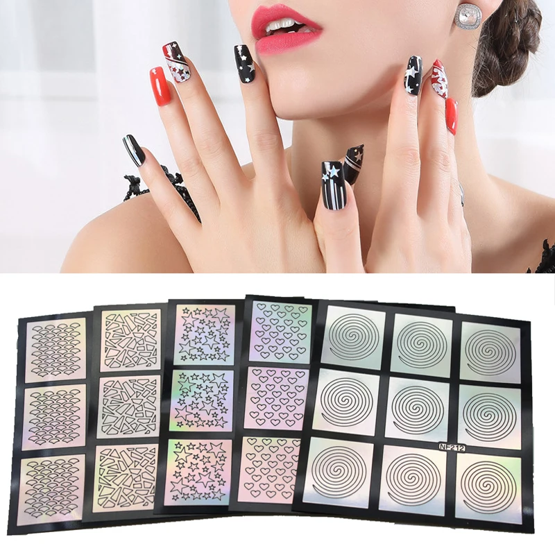 1 шт. многоцелевой штамповочный дизайн ногтей полый шаблон трафареты для